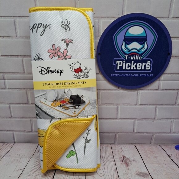 Disney Other - Disney Winnie the Pooh 2-pack Kitchen Drying Mats 16 x 18 Super Absorbent New